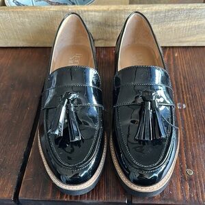Franco Sarto Black Flats with Tassels nwot